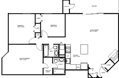 3 beds, 2 baths, 1,196 sqft, $2,271