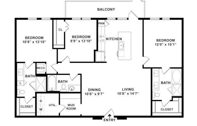 3 beds, 3 baths, 1,571 sqft, $3,060