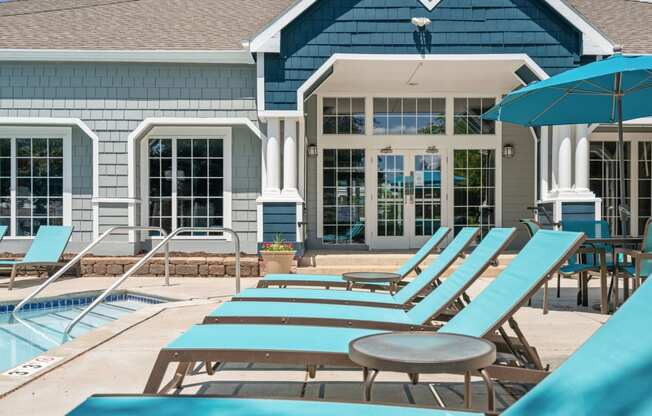 Pool with sundeck