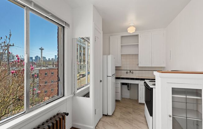 Remodeled 1BR in Lower Queen Anne w/ views of the Space Needle/skyline