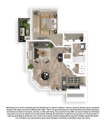 1 bed, 1 bath, 696 sqft, $1,778