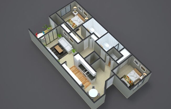 2 beds, 1.5 baths, 1,071 sqft, $1,695, Unit 878-84