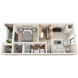 1 bed, 1 bath, 600 sqft, $980