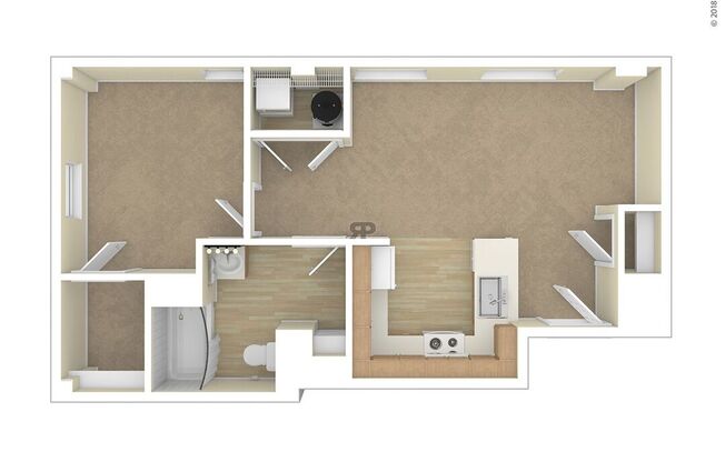 1 Bedroom: Beds - 1: Baths - 1: SqFt Range - 651 to 651