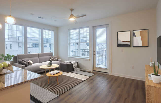 Living Room with Hard Surface Flooring