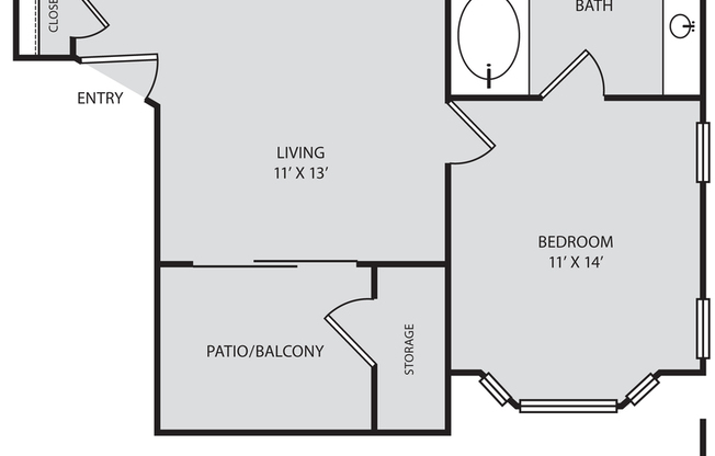 1 bed, 1 bath, 665 sqft, $1,130