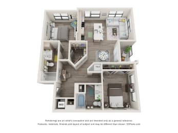 2 beds, 2 baths, 1,153 sqft, $2,092