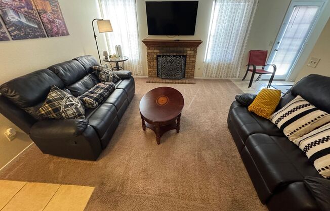 FULLY FURNISHED 2 BEDROOM, 2 BATHROOM FIRST-FLOOR CONDO LOCATED IN THE HEART OF SPRING VALLEY! THIS SPACIOUS UNIT FEATURES A COZY LIVING ROOM WITH FIREPLACE,