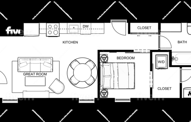 1 bed, 1 bath, 675 sqft, $1,395, Unit 102