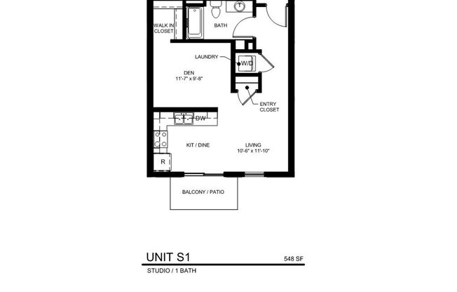 Studio, 1 bath, 548 sqft, $1,397, Unit 333