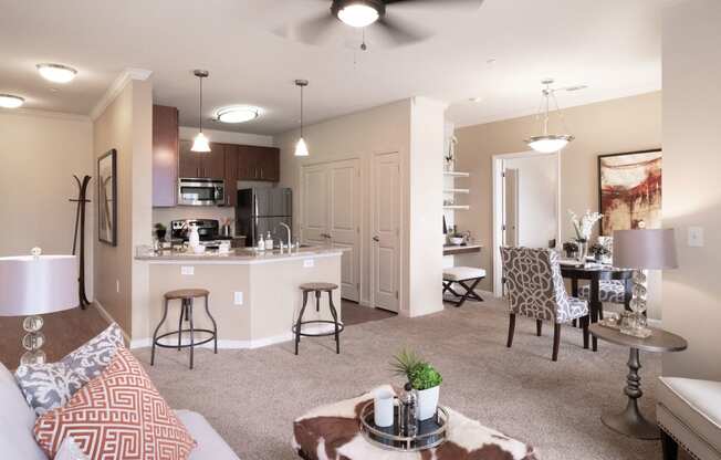 Le Mirage Apartments Living Room Apartment for rent in Midland, TX