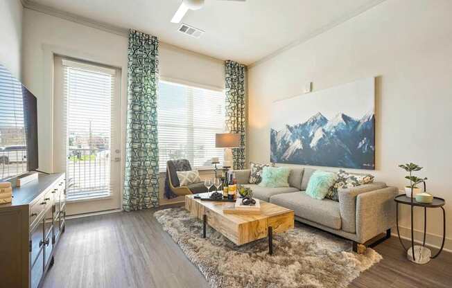 The Mezz Apartments Model Living Room