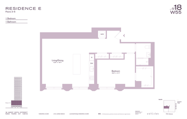 1 bed, 1 bath, $7,935, Unit 3E