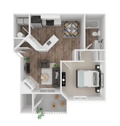 1 bed, 1 bath, 698 sqft, $1,226