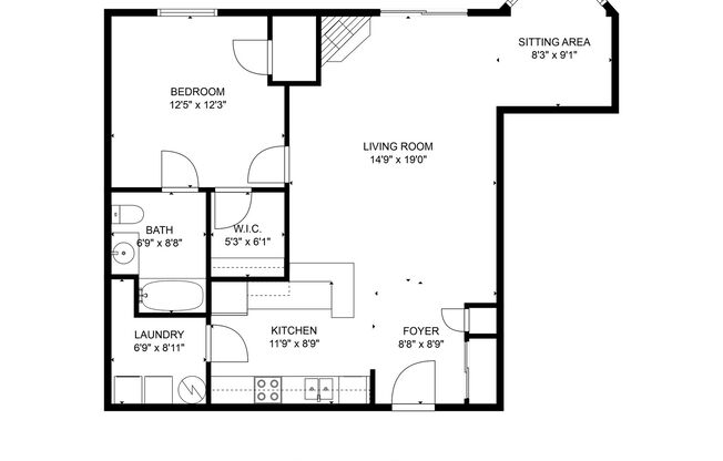 1 bed, 1 bath, 860 sqft, $1,425, Unit 12665-208