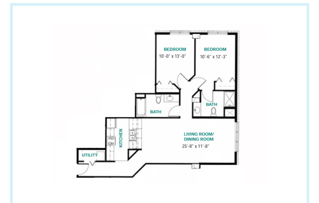 2 beds, 2 baths, 1,071 sqft, $1,650, Unit 0312
