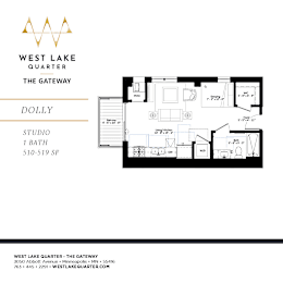 Studio, 1 bath, 519 sqft, $1,440