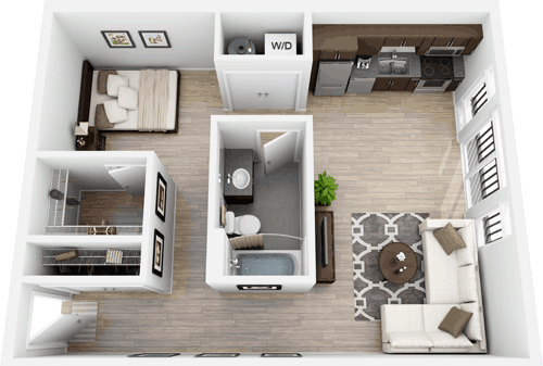 Studio, 1 bath, 695 sqft, $2,010, Unit 309