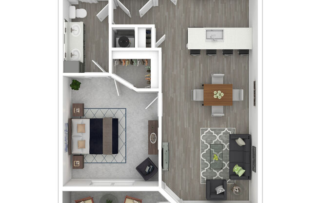1 bed, 1 bath, 742 sqft, $1,412