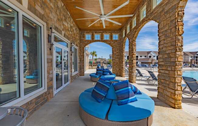 Outdoor Area by Pool at Parkside Grand Apartments in Pensacola, FL