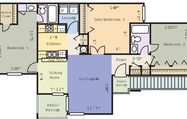 3 beds, 2 baths, 1,200 sqft, $2,217