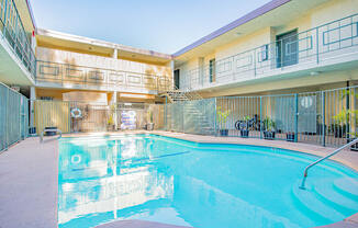 the swimming pool at our hotel