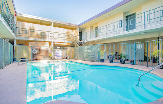 the swimming pool at our hotel