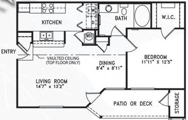 1 bed, 1 bath, 740 sqft, $950