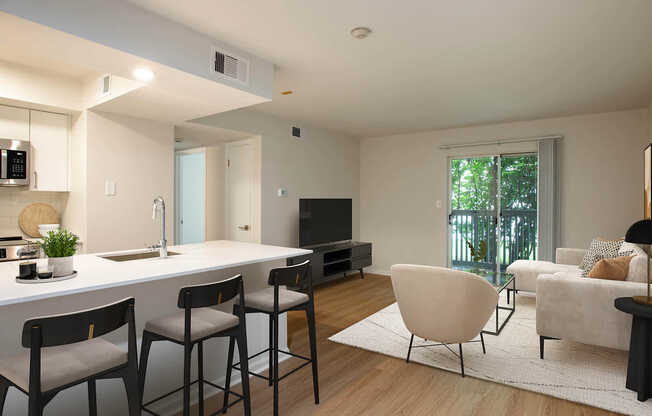 Living Room with Hard Surface Flooring
