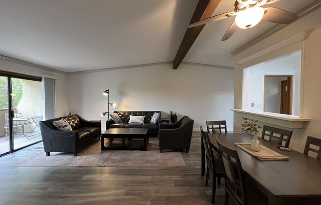 Tranquil Furnished 2 Bedroom in Boardwalk Community! 2 Assigned Underground Parking Spaces! In Unit Washer/Dryer! Pool!