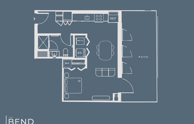 Studio, 1 bath, 515 sqft, $1,545, Unit 104