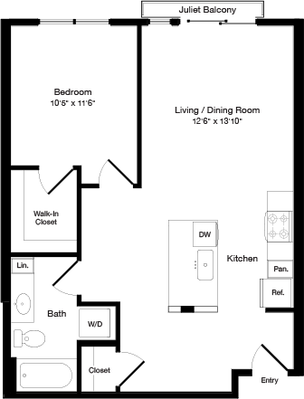 1 bed, 1 bath, 735 sqft, $2,239, Unit 501
