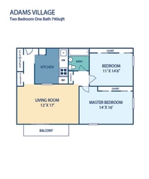 2 beds, 1 bath, 790 sqft, $2,705