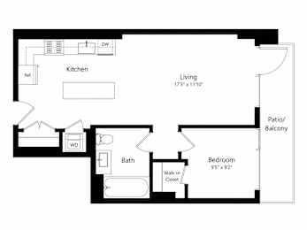 1 bed, 1 bath, 652 sqft, $2,722