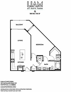 1 bed, 1 bath, 758 sqft, $1,434