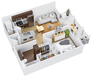 1 bed, 1 bath, 573 sqft, $1,135