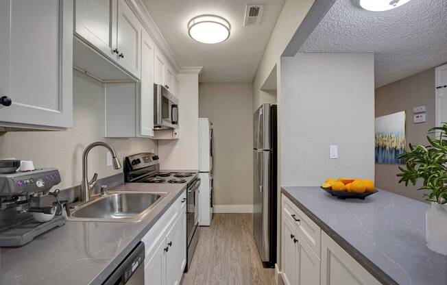 Contemporary Kitchen at The Davenport; Sacramento Apartments For Rent