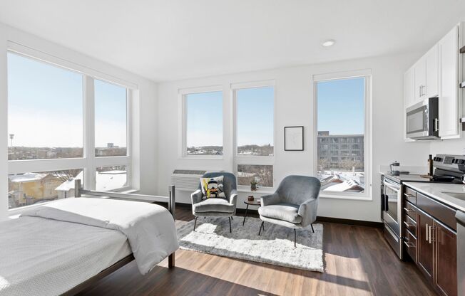 Studio, 1 bath, 439 sqft, $1,095, Unit 501