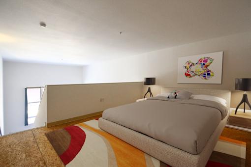 Loft Area Staged Bedroom