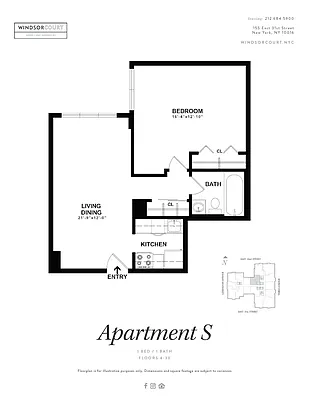 Studio, 1 bath, $5,440, Unit E24S