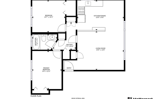 2 beds, 1 bath, 880 sqft, $1,350, Unit 05