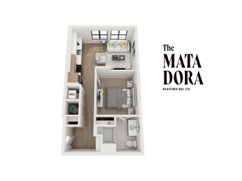 Studio, 1 bath, 627 sqft, $1,963