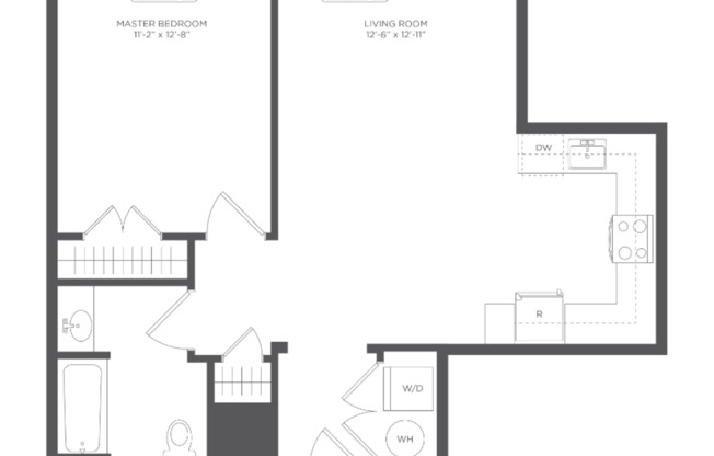 1 bed, 1 bath, 678 sqft, $2,762