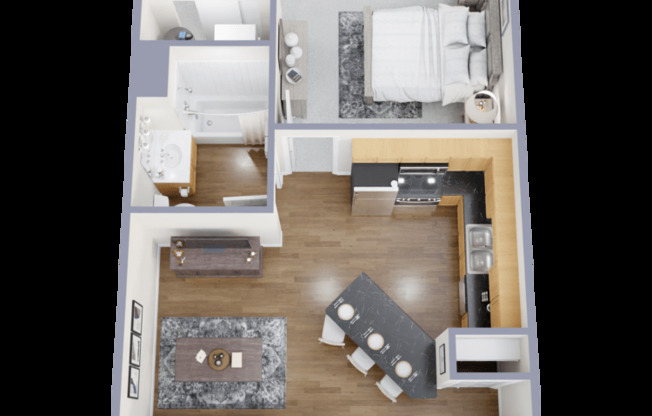 1 bed, 1 bath, 560 sqft, $920