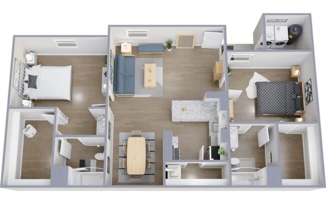 2 beds, 2 baths, 1,000 sqft, $1,269, Unit 2129