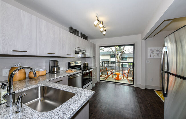 kitchen with windows