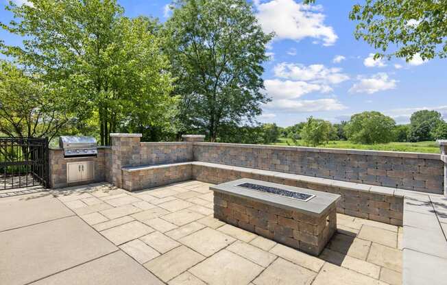 Outdoor Patio with Fire table and Grills