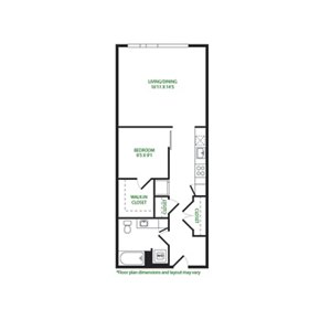 1 bed, 1 bath, 698 sqft, $2,145