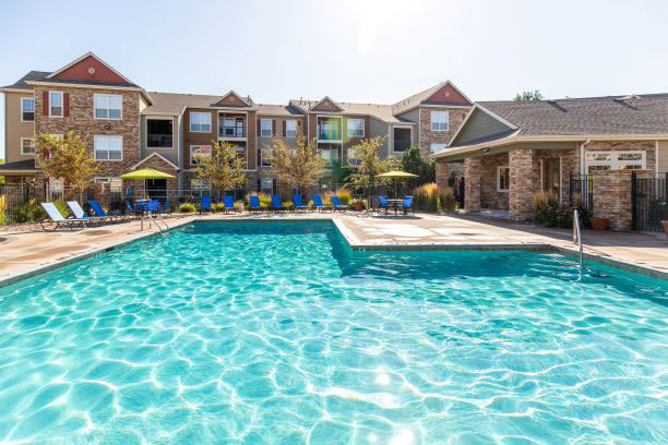 Glimmering Pool at Trailside Apartments, Parker, Colorado