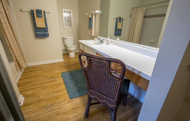 Renovated Bathrooms With Quartz Counters at Steeplechase at Shiloh Crossing, Avon, IN, 46123